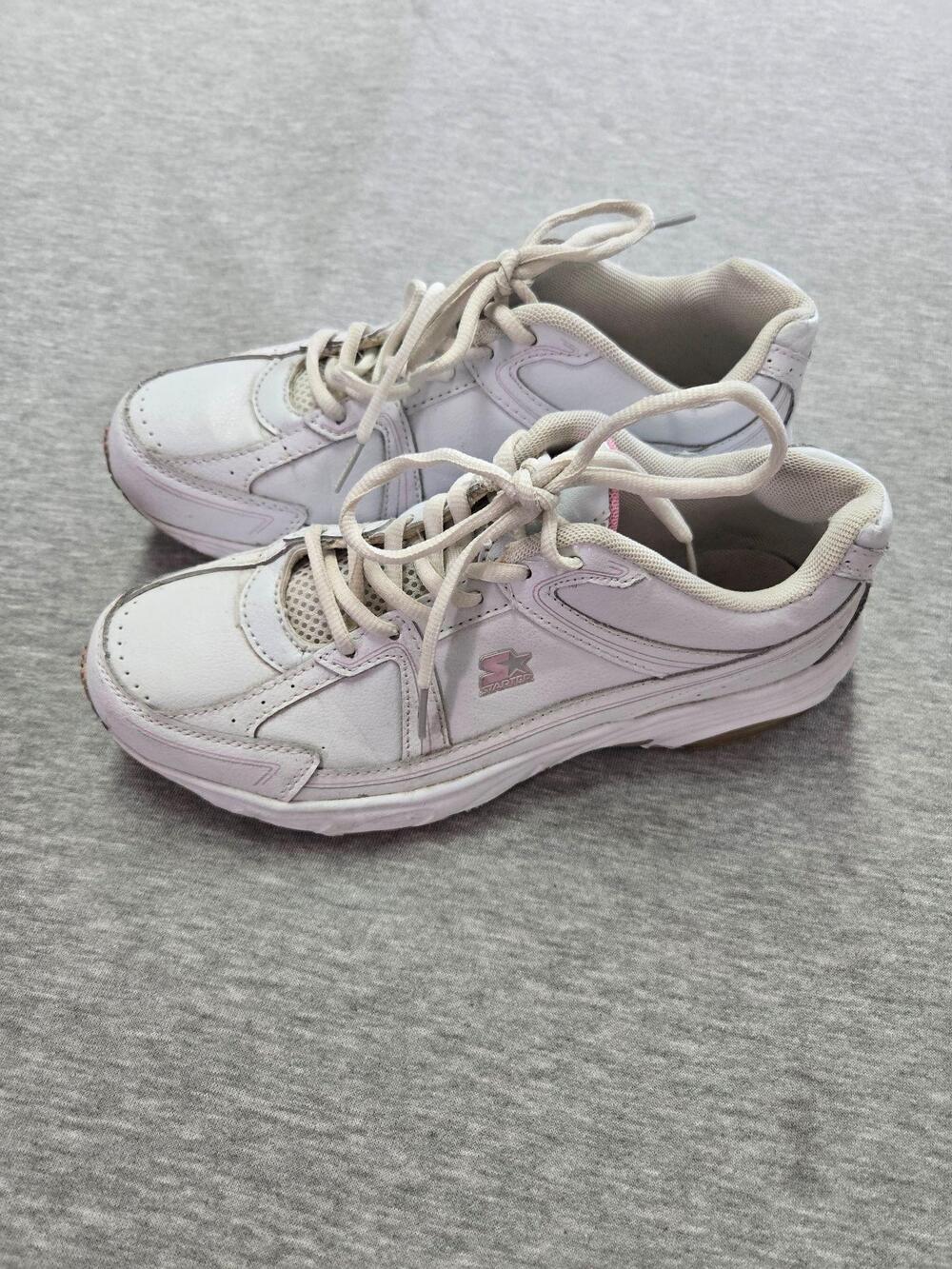 Vtg Starter Fit Shoes Womens Size 8 White Pink Walking Running Sneakers STAR223A